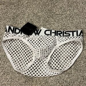 Andrew Christian White Mesh Underwear